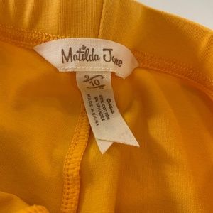 Matilda Jane Yellow Ruffle Leggings size 10